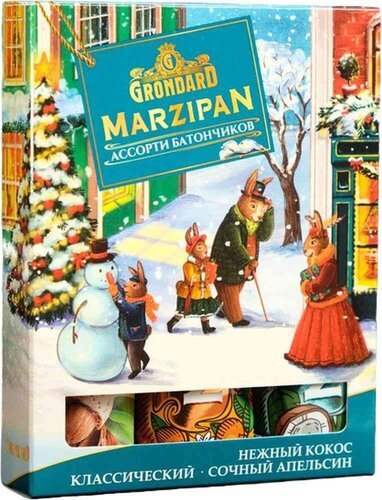 Батончик Grondard Marzipan классический, марципановый, 50 г