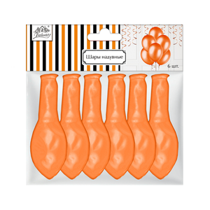 Шары надувные Fiolento Friend birthday оранжевый перламутр 30 см, 6 шт