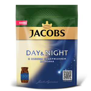 Кофе растворимый Jacobs Day & Night декофеинизированный