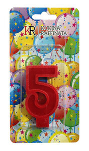 Свеча в торт - цифра пять ТМ Kukina Raffinata (Кукина Раффината)