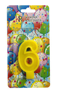 Свеча в торт - цифра шесть ТМ Kukina Raffinata (Кукина Раффината) Свеча в торт - цифра шесть ТМ Kukina Raffinata (Кукина Раффината)