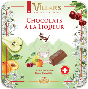 Конфеты Villars ассорти молочный шоколад-алкогольная начинка