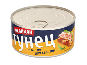 Тунец Пеликан в масле для салатов