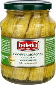Кукуруза Federici в початках молодая маринованная