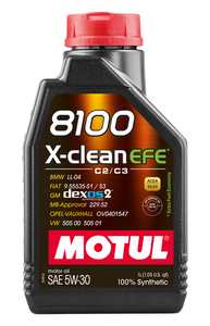 Масло моторное синтетическое Motul 8100 X-clean Fe 5W-30, 1л Масло моторное синтетическое Motul 8100 X-clean Fe 5W-30, 1л
