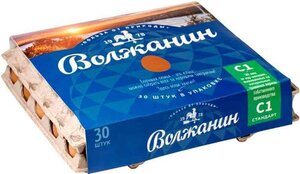 Яйца куриные Волжанин С1, коричневые, 30 шт.