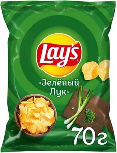 Чипсы картофельные Lay's зеленый лук