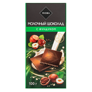 Шоколад молочный Rioba с фундуком 31%