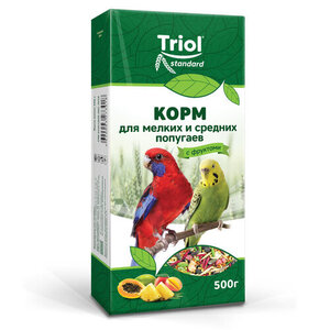 Корм для мелких и средних попугаев Triol с фруктами