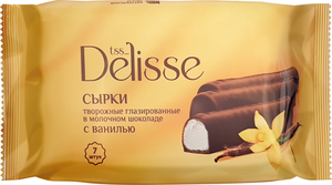 Сырки творожные Delisse в молочном шоколаде со вкусом ванили 15%, 25 г * 7 шт