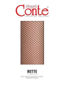 Колготки женские Conte Rette Medium в сетку цвет: nero/чёрный размер 4