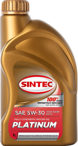 Масло моторное синтетическое универсальное SAE 5W-30 Platinum ТМ Sintec