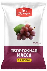 Масса творожная Свитлогорье с изюмом 14% БЗМЖ