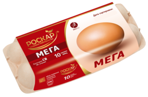 Яйцо куриное столовое Мега категория СВ ТМ Роскар, 10 штук
