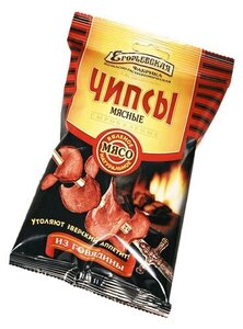 Мясные чипсы сыровяленые Егорьевская КГФ из говядины