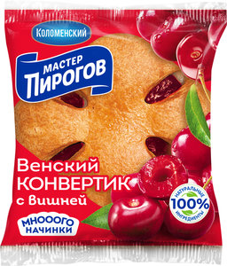 Слойка Венский конвертик с фруктовой начинкой вишня ТМ Мастер пирогов