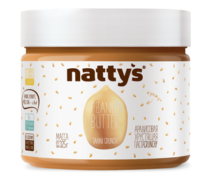 Паста арахисовая Nattys Tahini Crunch с кунжутом и медом