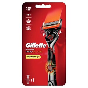 Мужская бритва Gillette Fusion5 ProGlide Power, 1 кассета, с 5 лезвиями, с технологией FlexBall, c успокаивающими микроимпульсами