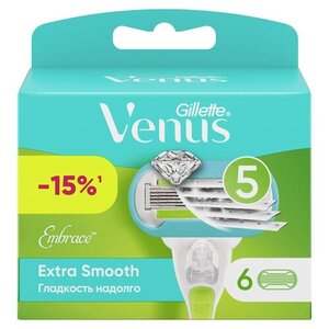 Сменные кассеты для бритвы Gillette Venus Embrace, 6 шт