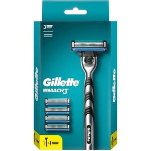 Мужская бритва Gillette Mach3, 5 кассет, с 3 лезвиями, прочнее, чем сталь, для точного бритья