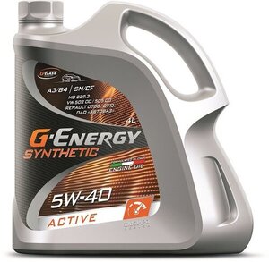 Масло моторное синтетическое Active 5W-40 G-Energy (Джи-Энерджи)