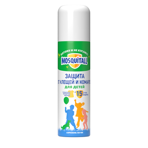 Аэрозоль Защита от клещей и комаров для детей ТМ Mosquitall (Москитол)