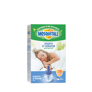 Жидкость от комаров нежная защита для детей, 30 ночей защиты ТМ Mosquitall (Москитол)