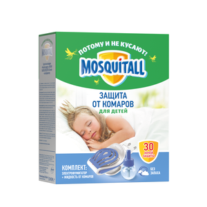 Электрофумигатор и жидкость от комаров ТМ Mosquitall (Москитолл)