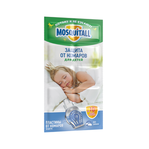 Пластины от комаров Нежная защита для детей без запаха, 10 шт ТМ Mosquitall (Москитол)