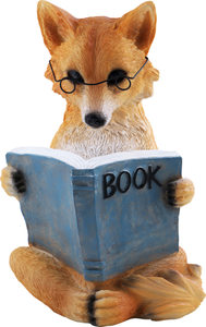 Фигура садовая Лиса с книгой 29,5см иск камень KY2008013