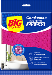 Салфетка BIG CITY LIFE Zig Zag, микрофибра 18300349