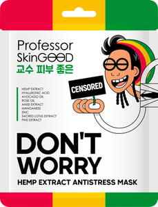 Маска для лица PROFESSOR SKINGOOD расслабляющая с экстрактом конопли тканевая