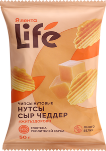 Чипсы нутовые Лента LIFE Сыр Чеддер