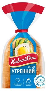 Батон Хлебный Дом Утренний в нарезке