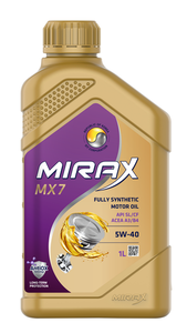 Моторное масло Mirax MX7 5W-40 API SL/CF ACEA A3/B4 синтетическое