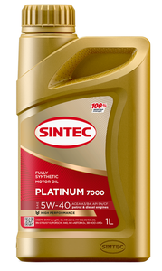 Масло моторное синтетика Sintec Platinum SAE 5W-40 API SN/CF 1л