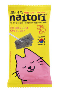 Чипсы Нори из сушеных морских водорослей со вкусом креветки ТМ Naitori (Наитори)