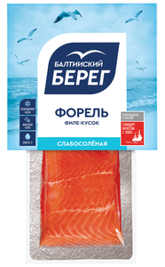 Форель слабосоленая «Балтийский Берег» филе-кусок, 150 г