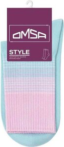Носки женские Omsa Style 554 с градиентной резинкой цвет: голубой-розовый размер: 39-41