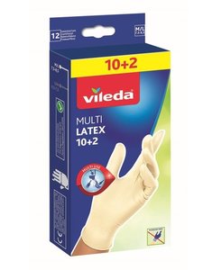Перчатки Мульти Латекс 10+2 шт одноразовые M/L ТМ Vileda (Виледа)