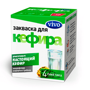 Закваска Vivo Кефир 0%, 4х0,5 г БЗМЖ