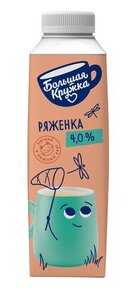Ряженка Большая кружка 4% БЗМЖ