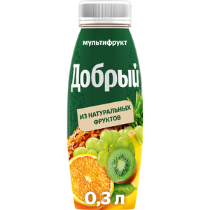 Нектар «Добрый» Мультифрукт обогащенный провитамином А, 300 мл