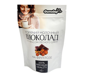 Какао Горячий шоколад порошок лесн.орех ТМ Фитодар