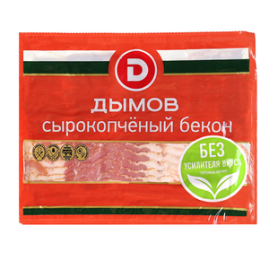 Бекон Венгерский сырокопченый внарезка ТМ Дымов