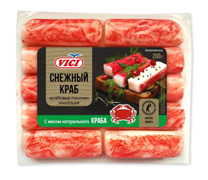 Крабовые палочки Vici с мясом натурального краба замороженные, 200 г