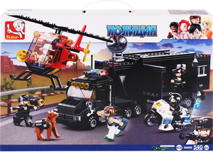 Конструктор Sluban полицейская машина, 540 деталей