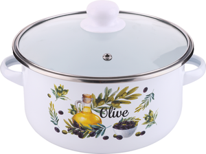 Кастрюля Home Club Enamel деколь, на 1,9 литров