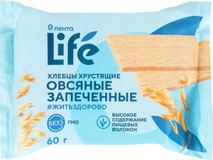 Хлебцы овсяные Лента Life запеченные