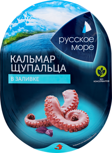 Кальмар командорский Русское Море щупальца в заливке